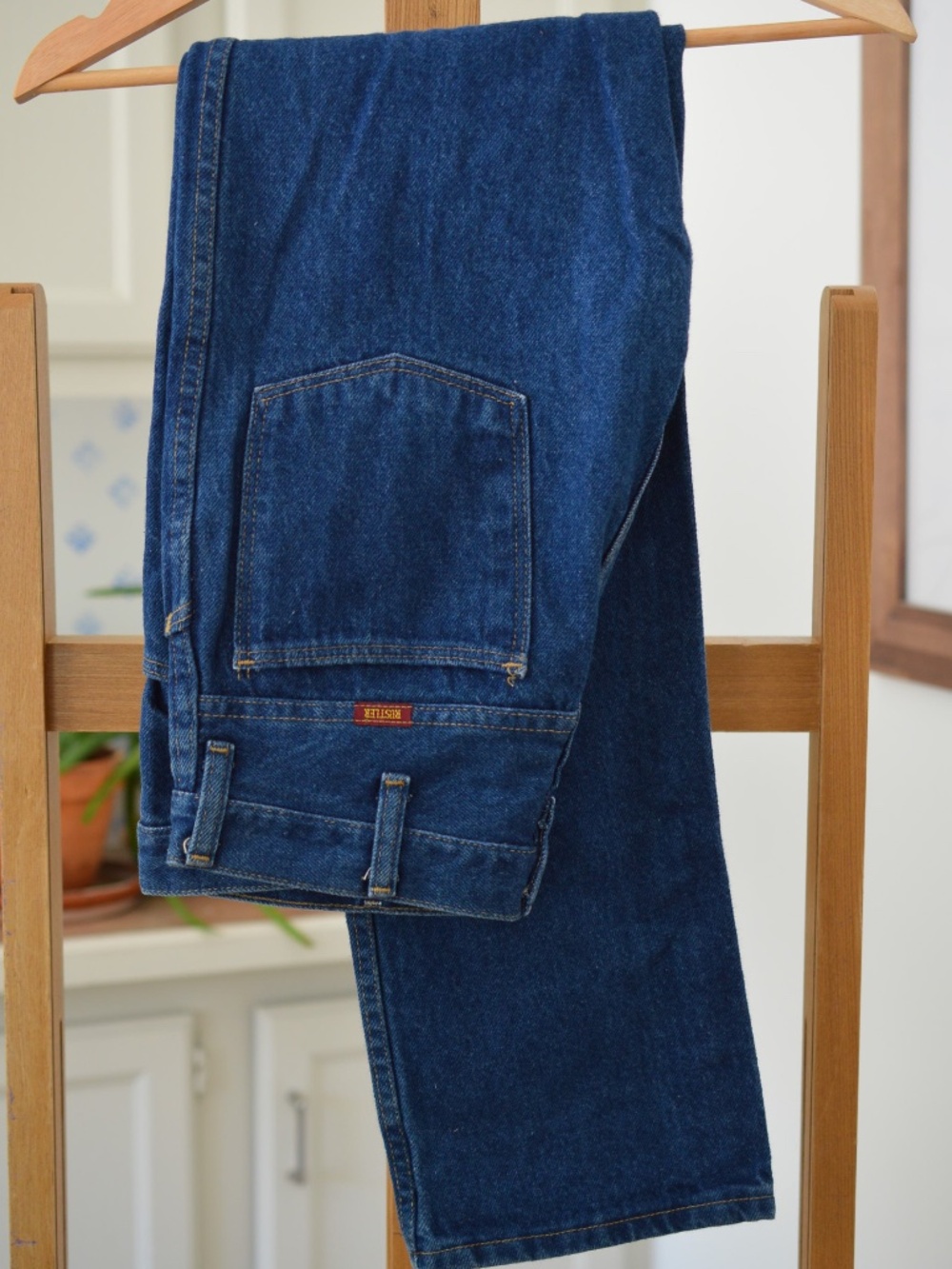 Vintage Rustler Medium Wash Blue Straight Leg Jeans